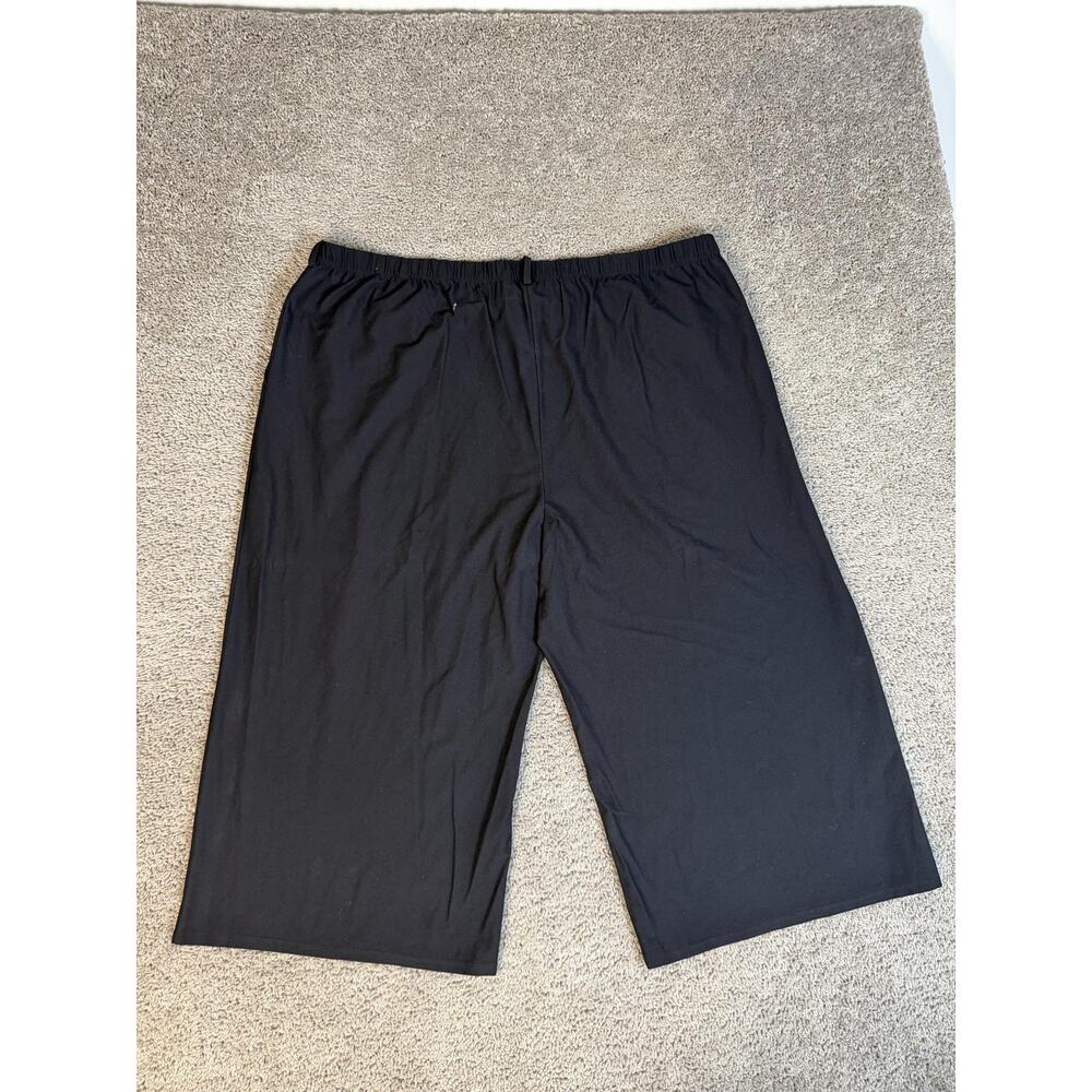 Eileen Fisher Pants Womens 3X Black Cropped Pull On Stretch Wide Leg 23 Inseam - Picture 13 of 15
